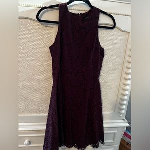 Ann Taylor lace maroon dress